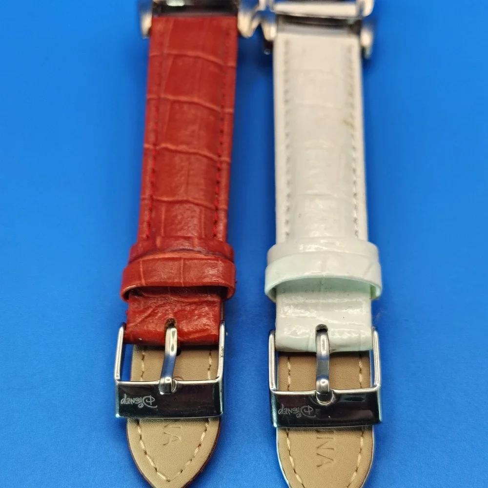 Vintage 1993‎ Disney Minnie Mouse 36mm Women's Quartz Watch Extra Leather Straps